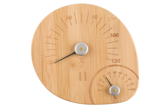 Rento Bamboo Sauna Thermometer & Hygrometer