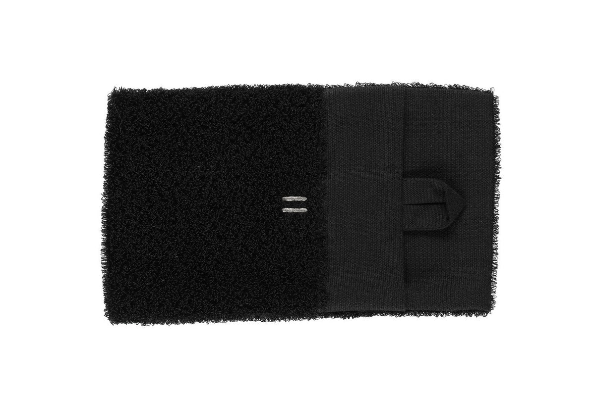 Rento Double-Lined Linen Terry Sauna Wash Mitten - Black