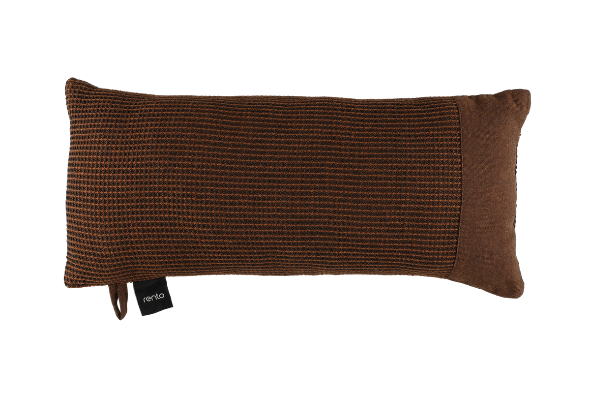 Rento Kenno Recycled Cotton Sauna Pillow 20" x 9" - Dark Brown