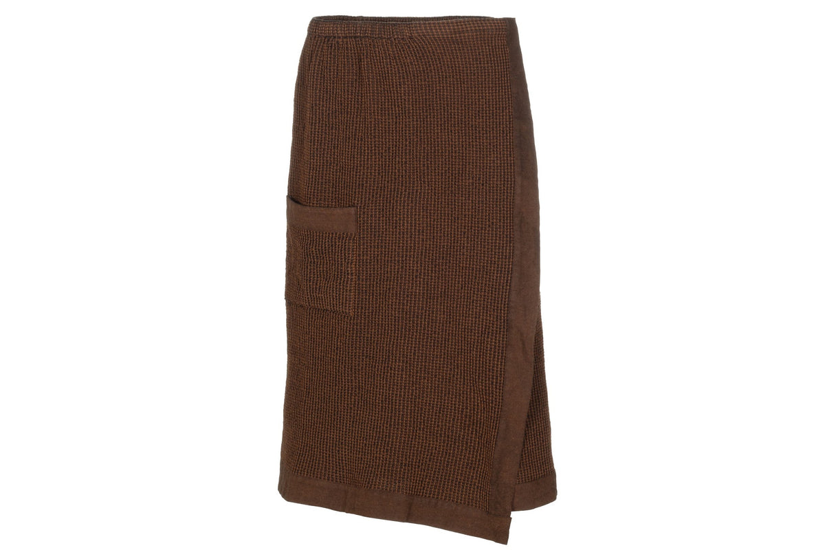 Rento Kenno Recycled Cotton Sauna Waist Towel Wrap - Dark Brown