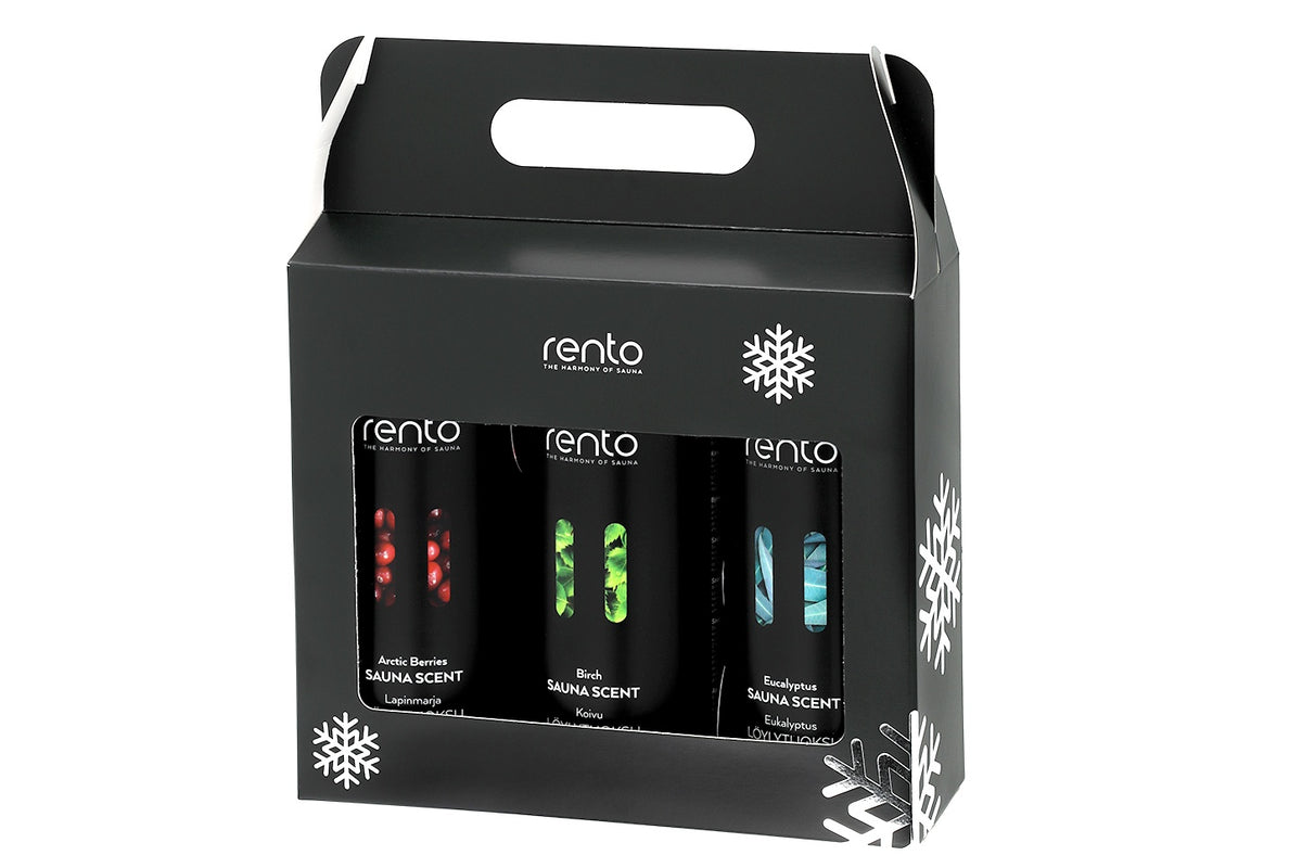 Rento Sauna Scent Gift Set 3 x 400mL (Eucalyptus, Birch, Arctic Berries) - Default