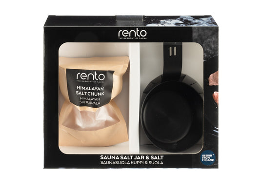 Rento Himalayan Sauna Salt Stone with Aluminum Cup Gift Set - Default