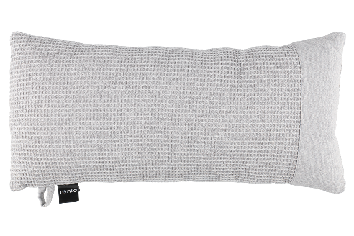 Rento Kenno Recycled Cotton Sauna Pillow 20" x 9" - Light Grey