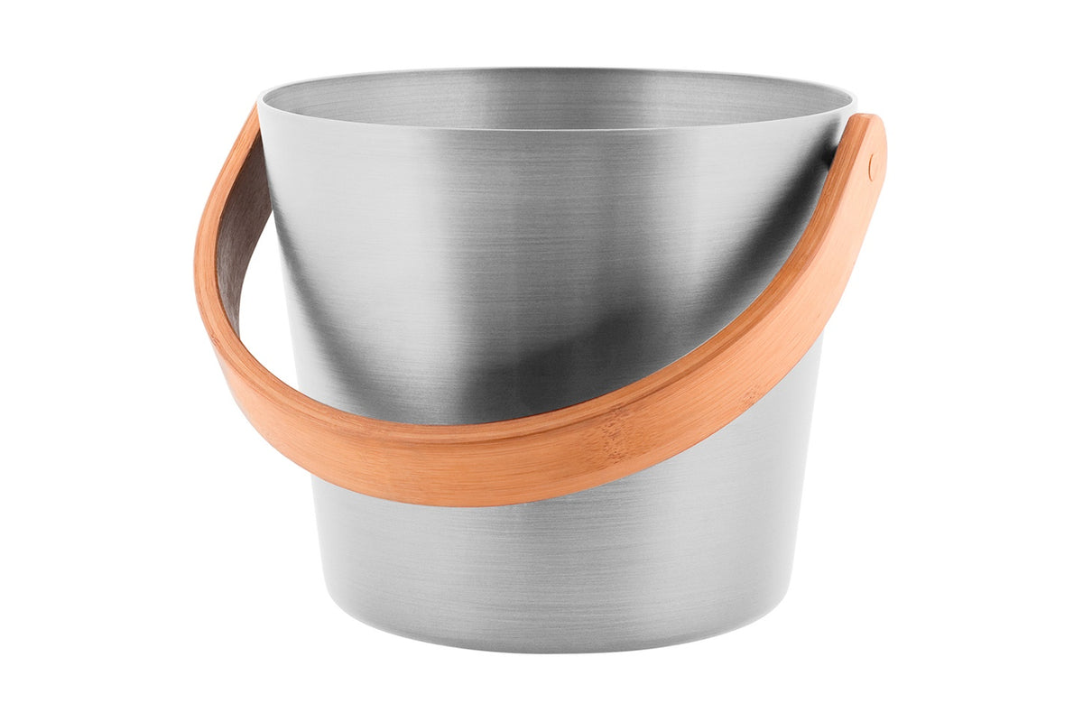 Rento Aluminum Curved Handle Sauna Bucket 5L - Natural