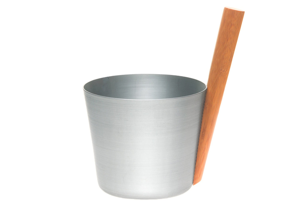 Rento Aluminum Straight Handle Sauna Bucket 5L - Natural