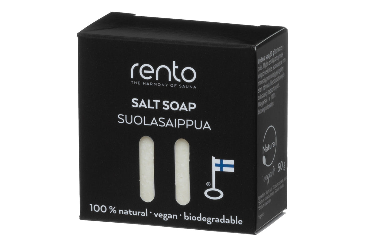 Rento Handmade Natural Salt Soap 50g - Unscented (White)