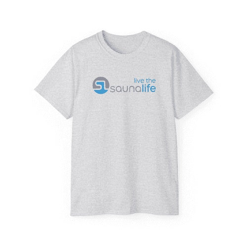 SaunaLife Premium Graphic T-Shirt, 100% Cotton, Ash Gray