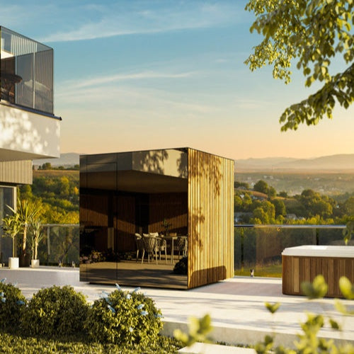 ThermaSol Spectra Outdoor Sauna Cabin - 02_lifestyle_spectra-psdg-glass-tyrol-panel-facade.jpg