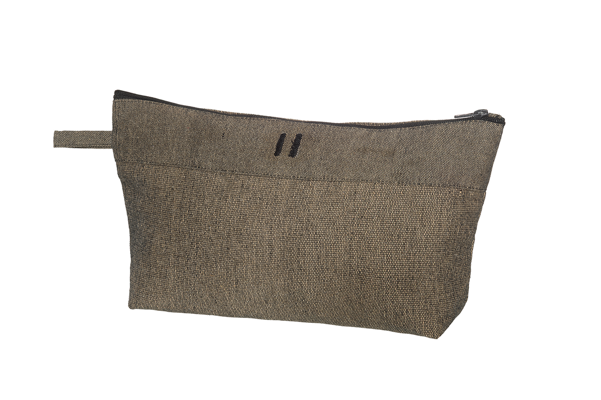 Rento Kenno Recycled Cotton Cosmetic Bag - Brown