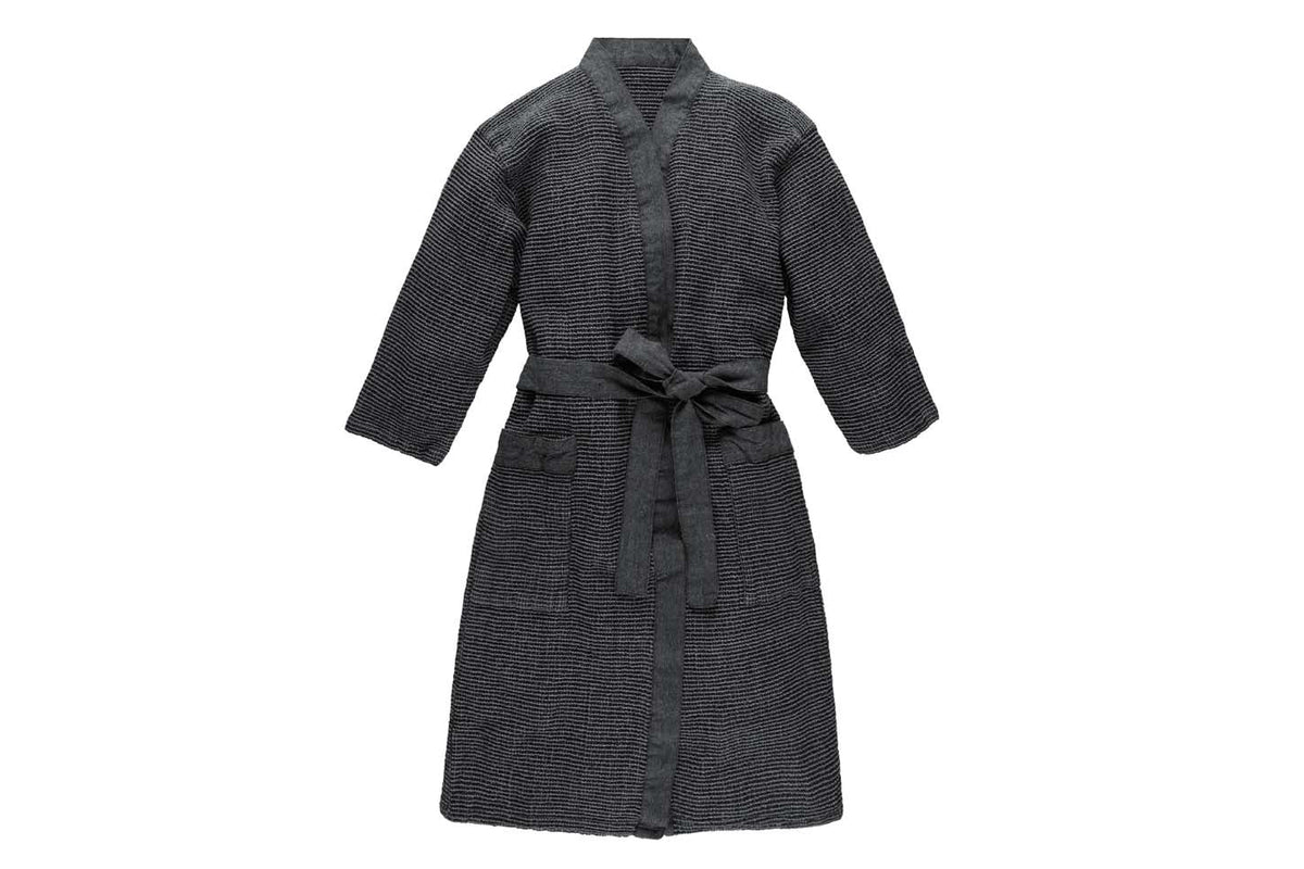 Rento Kenno Recycled Cotton Bath Robe - L/XL - Grey