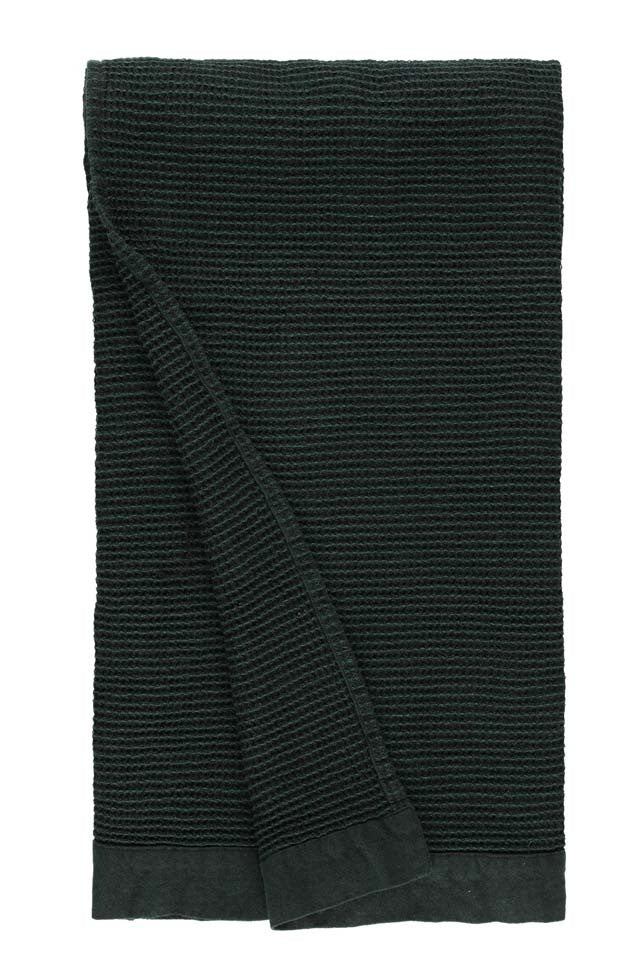 Rento Kenno Recycled Cotton Oversized Sauna Bath Towel 71" x 36" - Dark Green
