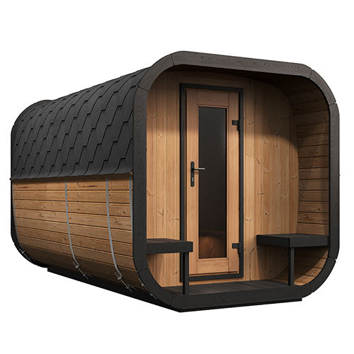 SaunaLife 8-Person Cube Series Outdoor Home Sauna Kit CL12GCP