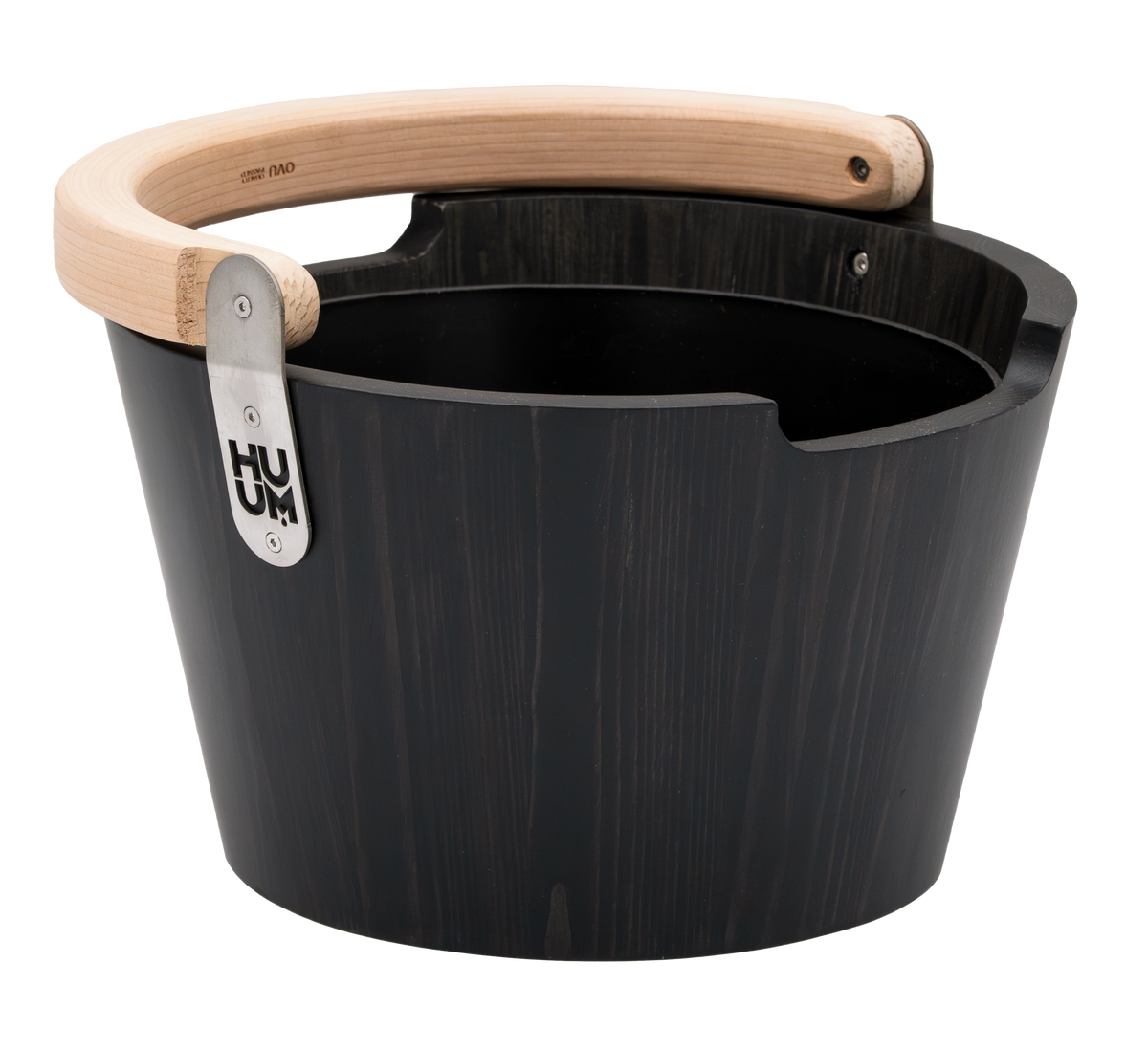 HUUM TASA Wood Sauna Bucket w/ Curved Handle - variant-HM009022-black - 01_black.png