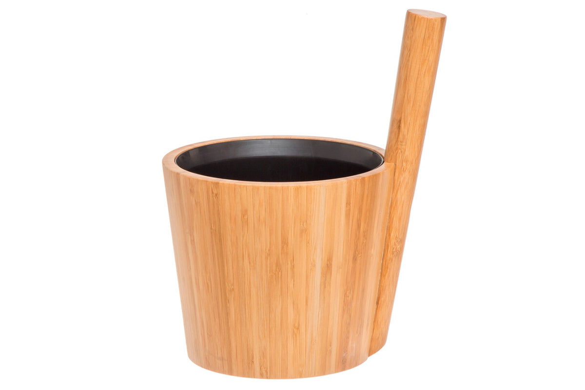 Rento Bamboo Straight Handle Sauna Bucket 5L
