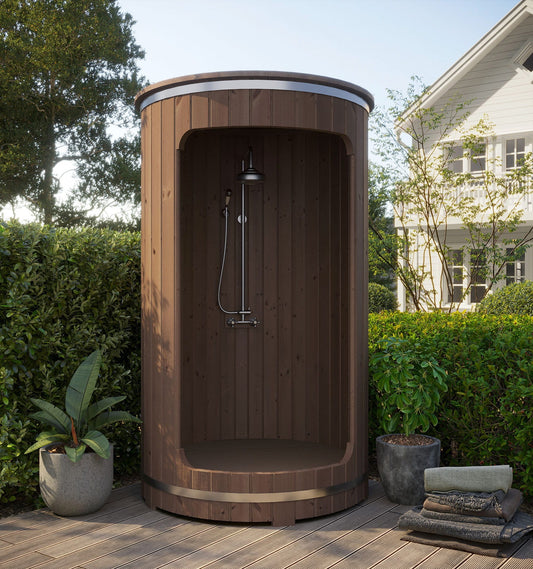 SaunaLife Model R3 Rain Series Outdoor Barrel Shower Kit