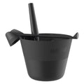 Harvia Sauna Bucket and Ladle Set, 7L & 200mL, Black