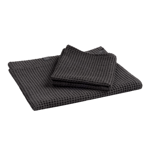 HUUM OVO Sauna Towel Collection Set, Black (Set of 2) - 01_hero.png