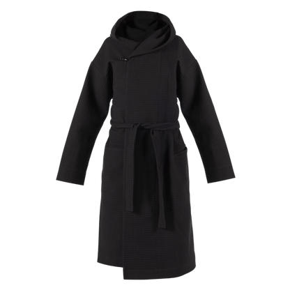 HUUM OVO Hooded Sauna Kimono Robe, Black - 01_hero.png