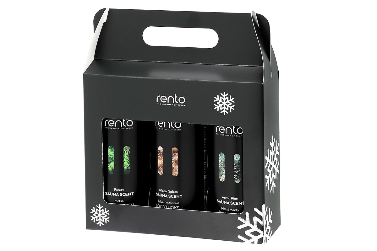 Rento Limited Edition Sauna Scent Gift Set 3 x 400mL (Winter Spices, Forest, Arctic Pine)
