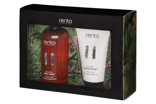 Rento Sauna Body Care Gift Set (Body Wash 400mL & Sauna Honey 150mL) - Arctic Pine