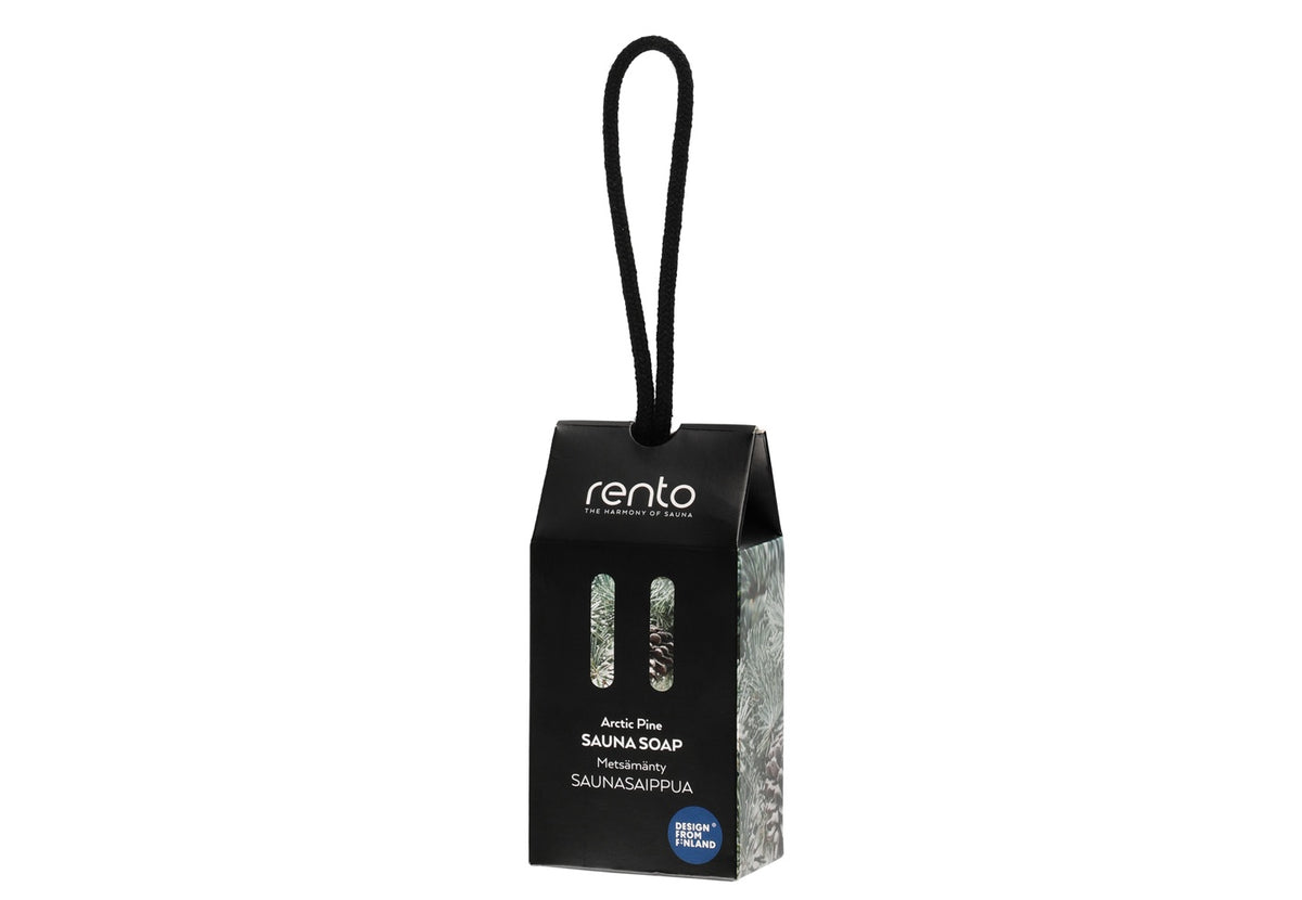 Rento Vegetable-Oil-Based Sauna Soap on Jute Cord - Arctic Pine