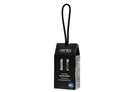 Rento Vegetable-Oil-Based Sauna Soap on Jute Cord - Arctic Pine