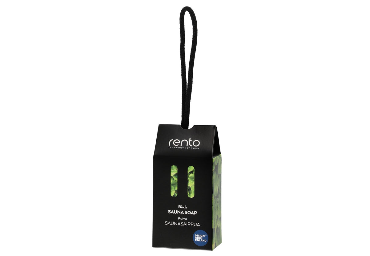 Rento Vegetable-Oil-Based Sauna Soap on Jute Cord - Birch