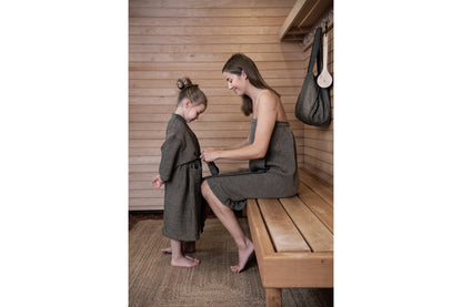 Rento Kenno Recycled Cotton Bath Robe - Kids - Brown