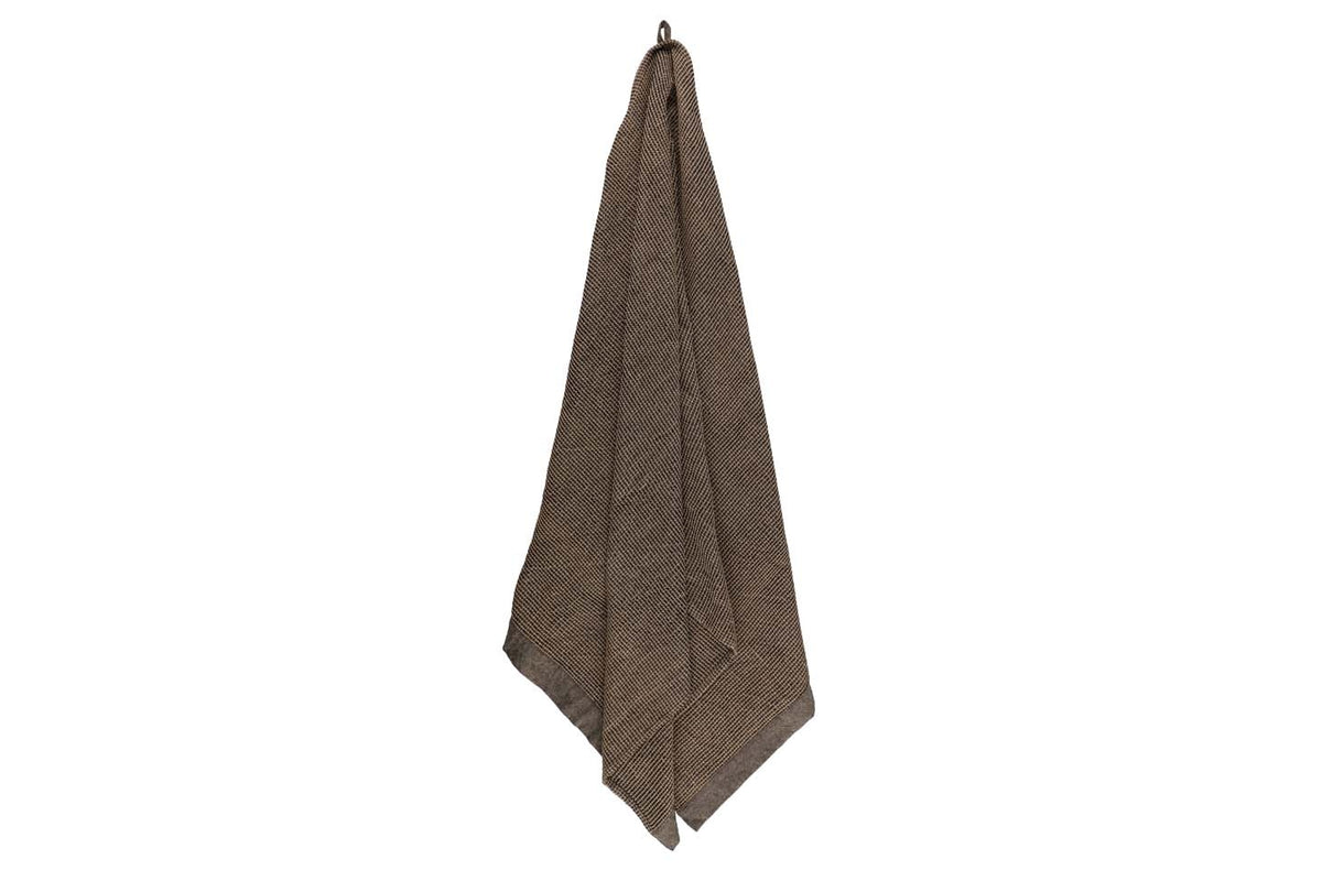 Rento Kenno Recycled Cotton Oversized Sauna Bath Towel 71" x 36" - Brown