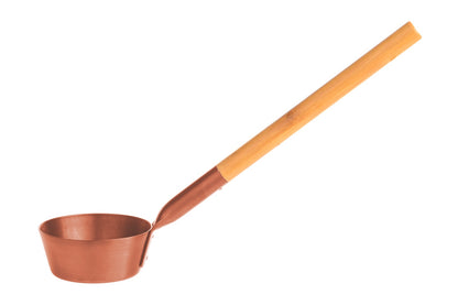Rento Aluminum Sauna Ladle with Bamboo Handle - Copper