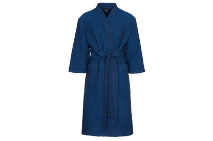 Rento Kenno Recycled Cotton Bath Robe - S/M - Dark Blue