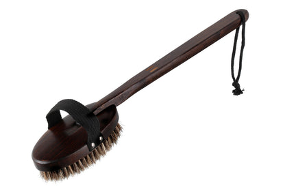Rento Detachable Handle Bamboo Bath Brush - Dark Brown