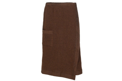 Rento Kenno Recycled Cotton Sauna Waist Towel Wrap - Dark Brown