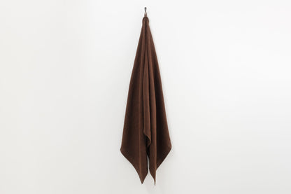 Rento Kenno Recycled Cotton Oversized Sauna Bath Towel 71" x 36" - Dark Brown