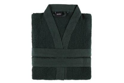 Rento Kenno Recycled Cotton Bath Robe - XXL - Dark Green