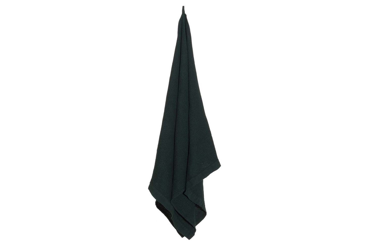 Rento Kenno Recycled Cotton Oversized Sauna Bath Towel 71" x 36" - Dark Green