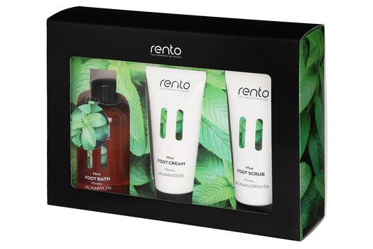 Rento Mint Foot Care Gift Set (Foot Bath, Scrub & Cream) - Default