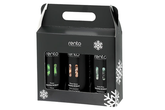 Rento Limited Edition Sauna Scent Gift Set 3 x 400mL (Winter Spices, Forest, Arctic Pine) - Default