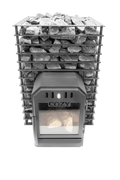 Cozy Heat Quattro Through-Wall Series Sauna Stove Package, up to 18kW