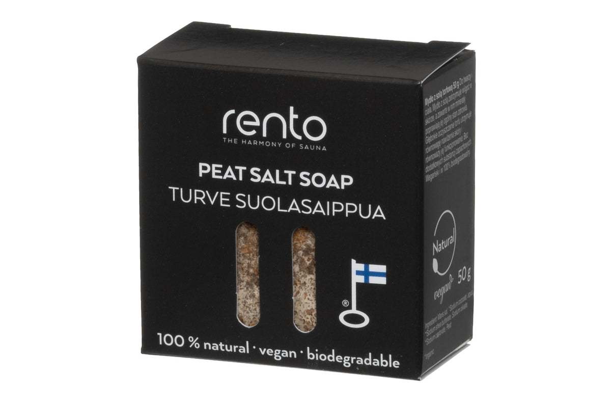 Rento Handmade Natural Salt Soap 50g - Peat (Brown)