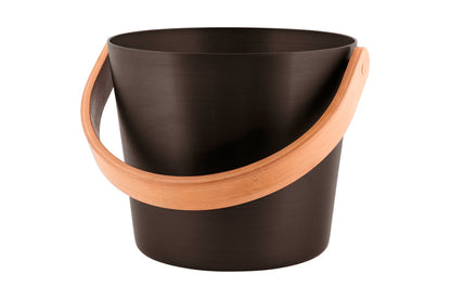 Rento Aluminum Curved Handle Sauna Bucket 5L - Tar