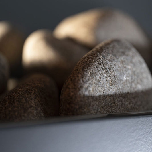 SaunaLife Rounded Olivine Diabase Sauna Stones, 3-5cm, 33 lbs - 130473