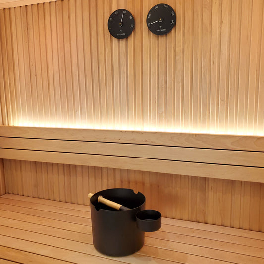 SaunaLife Essentials Set 5 Aluminum Sauna Bucket and Ladle
