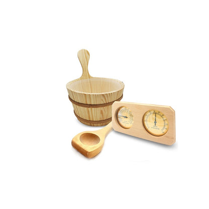 SaunaLife Essentials Set 8 Wood Sauna Bucket and Ladle
