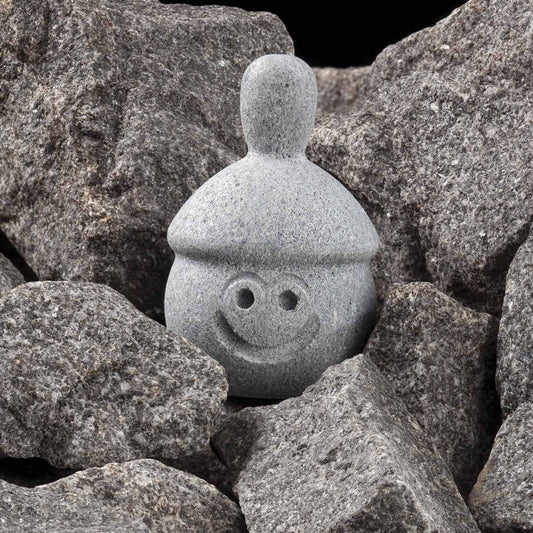 Hukka Elli Soapstone Sauna Elf with Handle Hat - 02_lifestyle_stones.jpg
