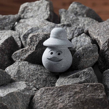 Hukka Lyyli Soapstone Sauna Elf with Bucket Hat - 02_lifestyle_stones.jpg