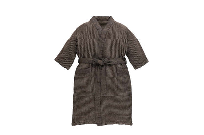 Rento Kenno Recycled Cotton Bath Robe - Kids - Brown