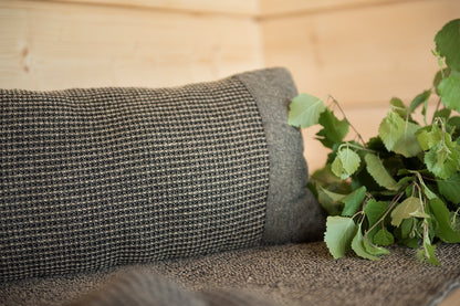 Rento Kenno Recycled Cotton Sauna Pillow 20" x 9" - Brown
