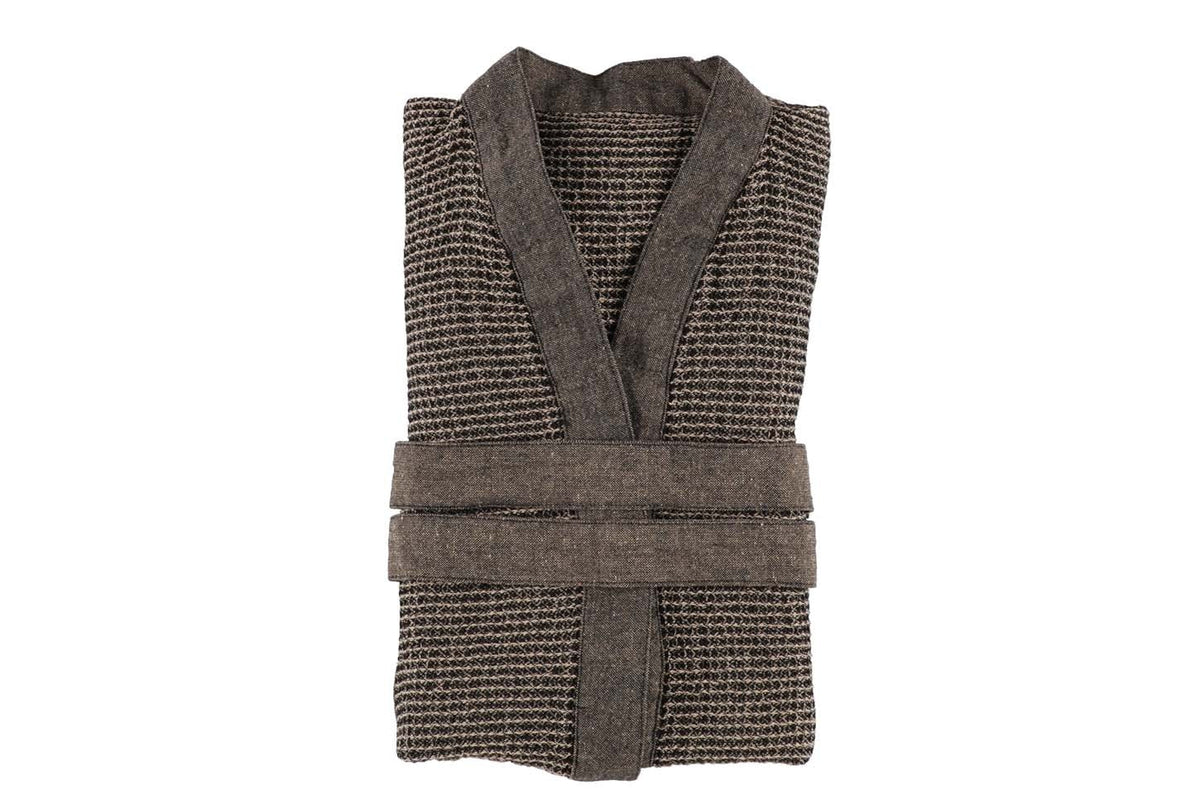Rento Kenno Recycled Cotton Bath Robe - Kids - Brown