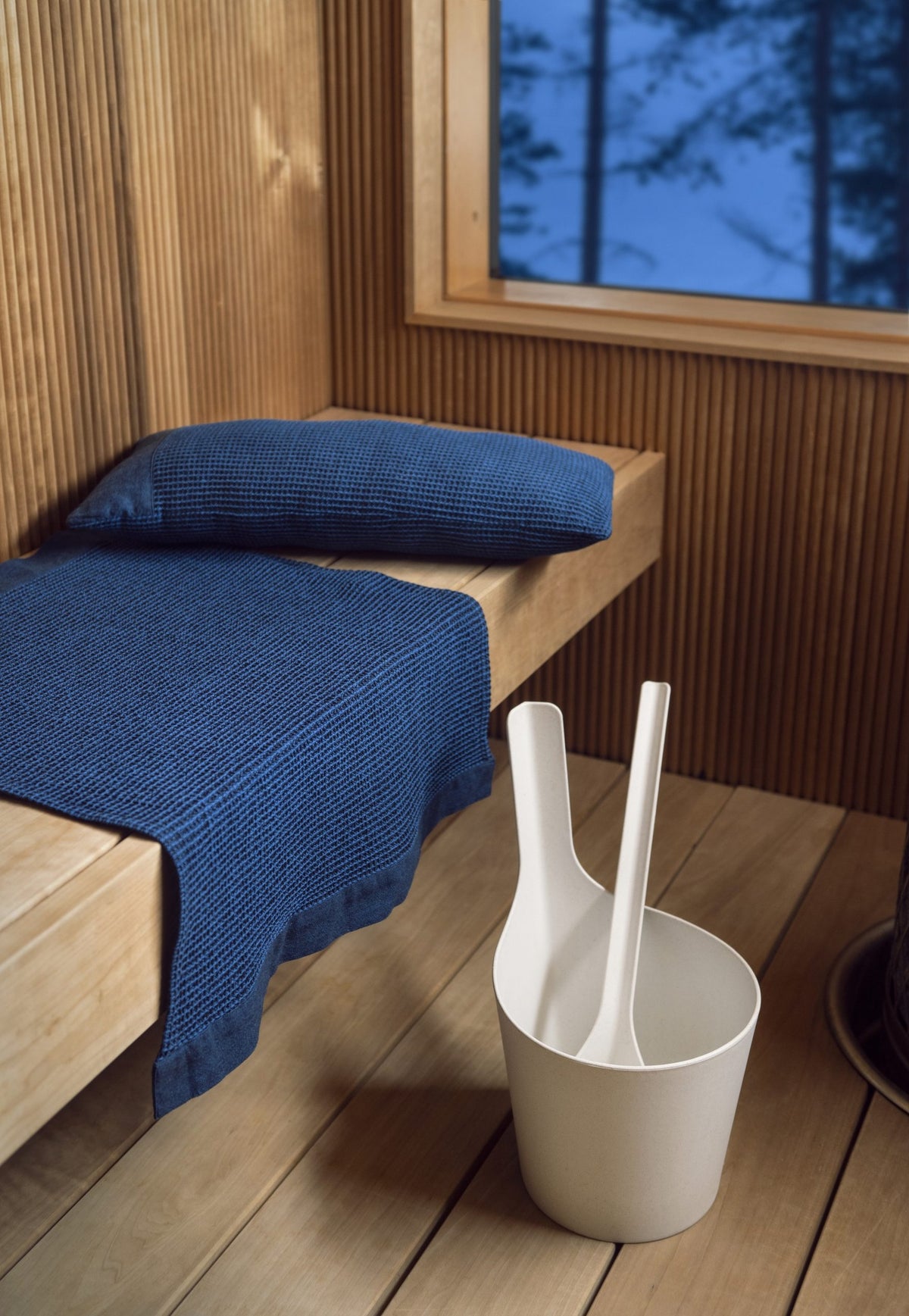 Rento Kenno Recycled Cotton Sauna Seat Cover 20" x 24" - Dark Blue
